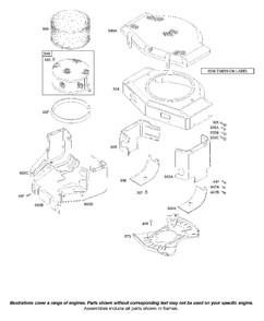 Blower Housing Diagram and Parts List for 42A707-2240-XX  Briggs and Stratton Engine